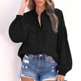 thumbnail image 1 of SEMPAI Blouses & Tops Women Tops Long Sleeve Round Neck Hoodies for Women 2024 Sports Tops Regular Fit Up to 60% Off Comfy Solid Plus Size Blouses for Women Sweatshirts, 1 of 6