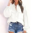 thumbnail image 1 of SEMPAI Blouses & Tops Women Tops Long Sleeve Round Neck Womens Tops Womens Tops Classic Fit Amazing Prices Stylish Solid Plus Size Oversized Hoodies for Women Casual Tops, 1 of 6