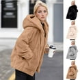 thumbnail image 1 of SEMPAI Fleece Jacket Women Sherpa Fuzzy Winter Coats Warm Zip Up Hooded Sweatshirt Jackets Fashion Coat with Pockets, 1 of 3