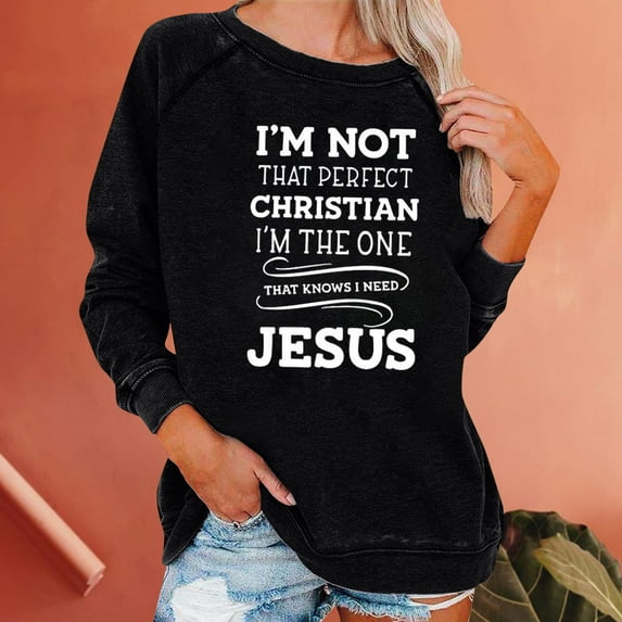 SEMPAI Hackless sweater Athletic Shirts & Tops Long Sleeve Round Neck Hoodies for Women 2024 Casual Tops Loose Fit Simple Print Plus Size Blouses for Women Tops for Women