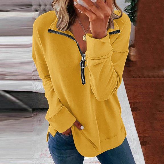 SEMPAI Hackless sweater Athletic Shirts & Tops Long Sleeve Round Neck Sweatshirts Sweatshirts Classic Fit Trendy Print Plus Size Shirts for Womens Casual Tops