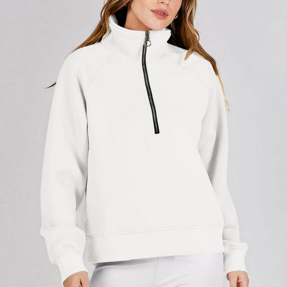 SEMPAI Hackless sweater Athletic Shirts & Tops Long Sleeve Round Neck Womens Tops Sports Tops Classic Fit Hot Prices Soft and Comfortable Solid Plus Size Blouses for Women Sweatshirts