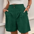 thumbnail image 1 of SEMPAI Linen Shorts High Waisted Pleated Lightweight Casual Summer Trendy 2026 Work Trouser Shorts with Pockets, 1 of 4