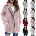 thumbnail image 1 of SEMPAI Sherpa Jacket Women Fuzzy Fleece Oversized Open Front Hooded Cardigan Cozy Soft Fluffy Sweater Coats with Pockets, 1 of 4