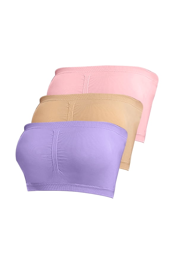 Strapless Bras for Women Plus Size Underwear,Comfortable,Breathable,Close-Fitting,Strapless Ladies Full Coverage Seamless Full Figure Bras Wireless Bra Bras