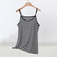 thumbnail image 1 of SEMPAI Striped Tank Tops with Built In Bras for Women Cami Shelf Bra Spaghetti Strap Undershirts Camisole Vest, 1 of 5