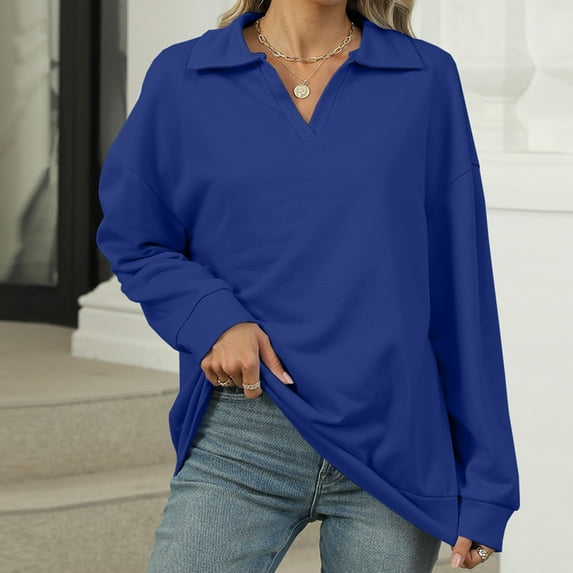 SEMPAI Sweatshirts & Hoodies Women Tops Long Sleeve Round Neck Casual Tops Sports Tops Slim Fit Amazing Prices Stylish Solid Plus Size Gift for Women Casual Tops Perfect Gift