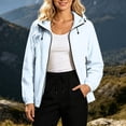 thumbnail image 1 of SEMPAI Windbreaker Jackets for Women Lightweight Long Sleeves Hooded Jacket Zip up Loose Breathable Windproof Coat Casual Outdoor Hiking Wear with Pockets Blue S, 1 of 6