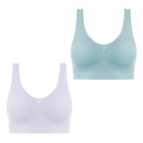 SEMPAI Wireless Bras for Women Plus Size Underwear Sporty,Comfortable,Breathable,Push-Up and Sexy Elder Full Coverage Seamless Full Figure Bras Sleepwear,Bras