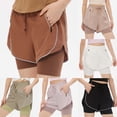 thumbnail image 1 of SEMPAI Women 2 in 1 Running Shorts High Waisted Athletic Casual Workout Shorts Quick Dry Yoga Gym Pants with Liner Pockets, 1 of 5