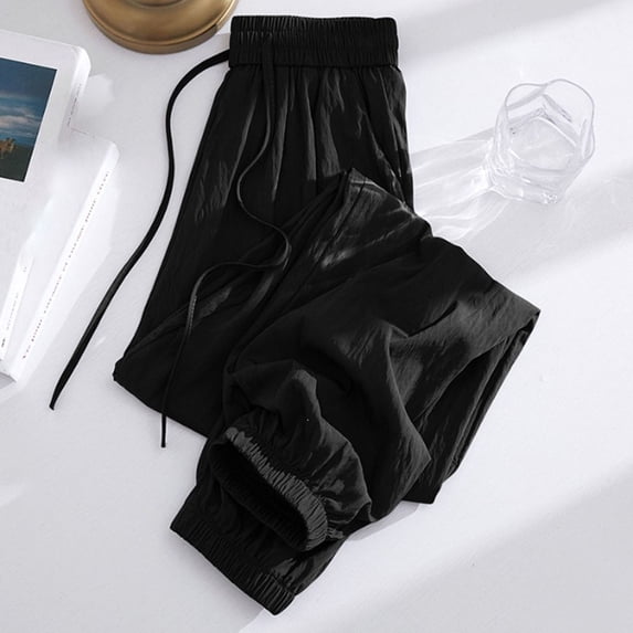 SEMPAI Women Harem Pants Ankle Length Drawstring Waist Casual Loose Fit Summer Everyday Trousers