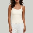 thumbnail image 1 of SEMPAI Women's Soft Stretchy Tank Tops Adjustable Strap Cami Slim Fit Ribbed Knit Summer Going Out Camisole Built in Bra, 1 of 5