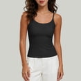 thumbnail image 1 of SEMPAI Women's Soft Stretchy Tank Tops Adjustable Strap Cami Slim Fit Ribbed Knit Summer Going Out Camisole Built in Bra, 1 of 5