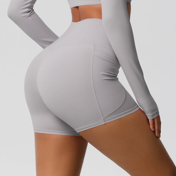 SEMPAI Womens Gym Workout Shorts Booty Lifting Bike High Waisted Tummy Control Scrunch High Waisted Yoga Shorts