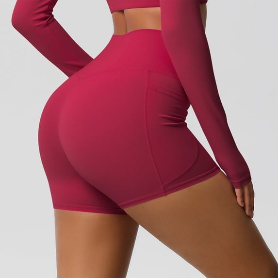 SEMPAI Womens Gym Workout Shorts Booty Lifting Bike High Waisted Tummy Control Scrunch High Waisted Yoga Shorts