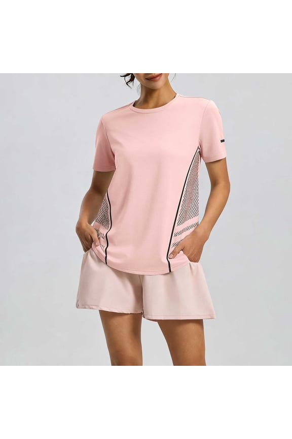 Womens Ice Silk T-Shirts Muscle Fit Quick Dry Compression Tee Shirts Breathable Baseball Jersey Sun Protection Shirt