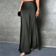 thumbnail image 1 of SEMPAI Womens Satin High Waist Elastic Maxi Skirt Silk Elegant Dressy Bodycon A-Line Long Skirts Cocktail Party Outfits, 1 of 5