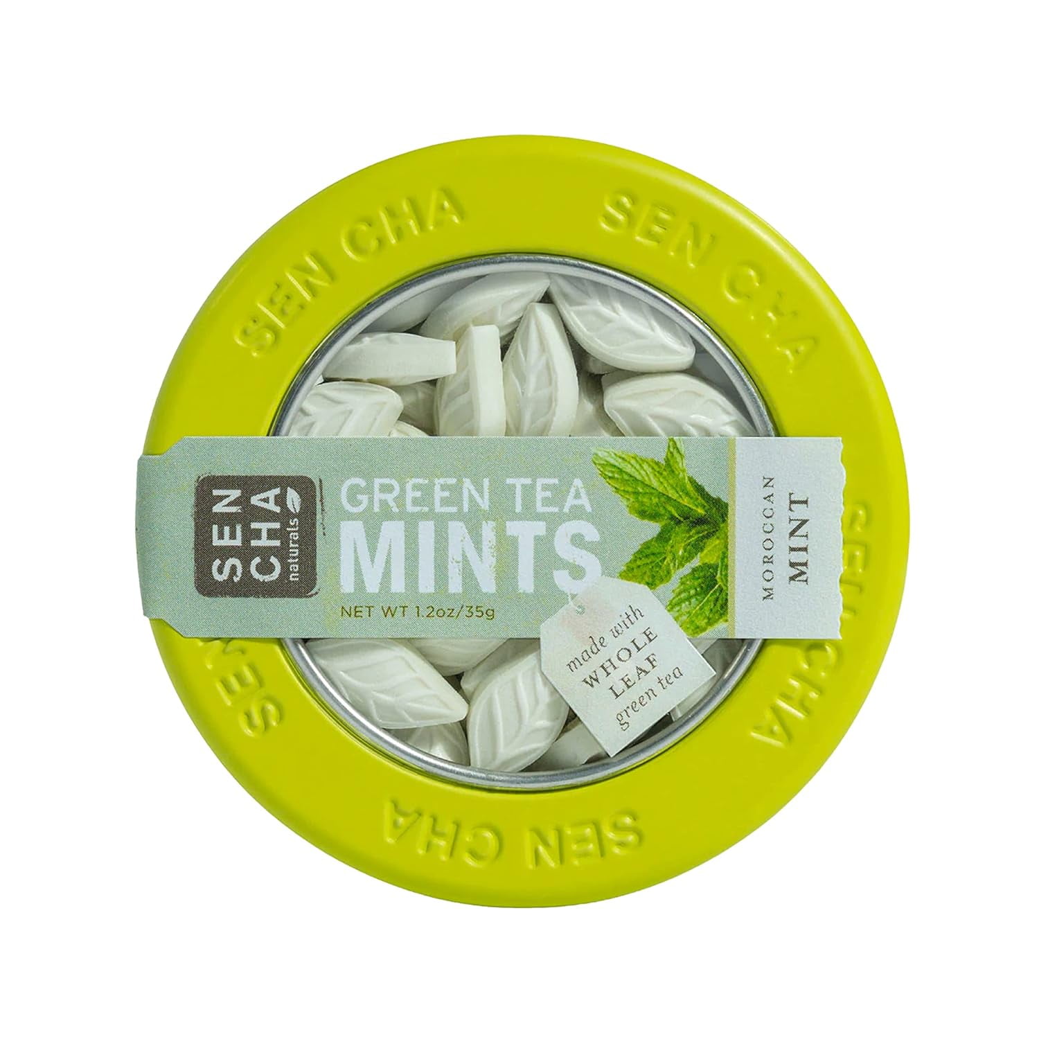 SEN CHA Green Tea Mints, Sugar Breath Mints, Made With Organic
