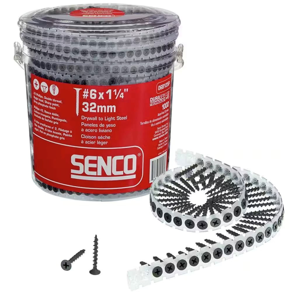 #6 x 1-1/4" Gray Phosphate Steel Drywall Screws