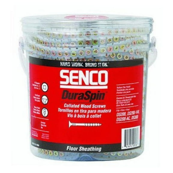 SENCO 08F250Y 8-Gauge 2-1/2 in. Yellow Zinc Collated Square Drive Flooring Screw (800-Pack)