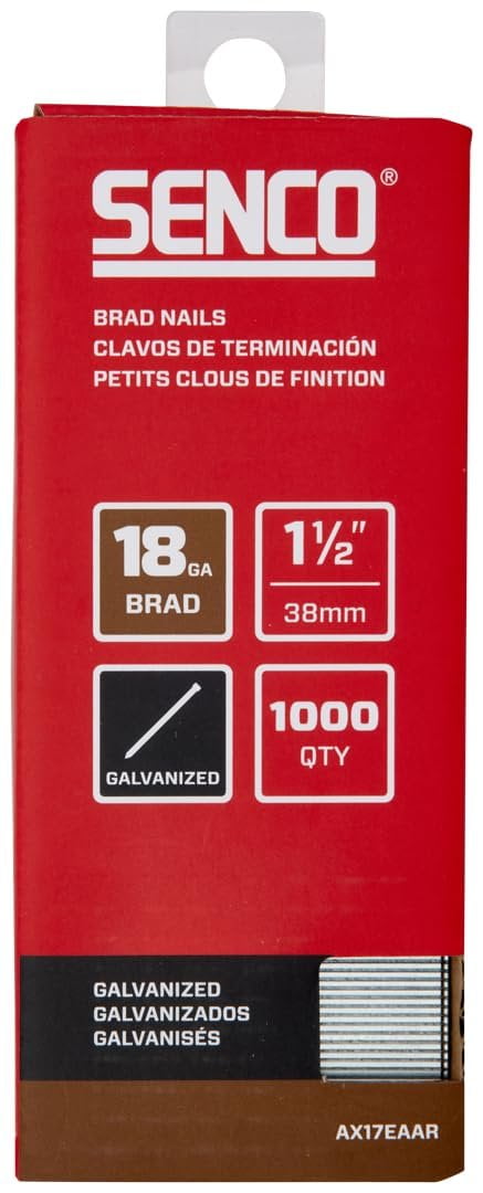 SENCO FASTENING SYSTEMS 1-1/2-Inch 18-Gauge Brad Nails, 5,000 Ct