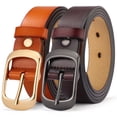 thumbnail image 1 of SENDEFN 2 Pack Women Leather Belts with Pin Buckle Waist Belt for Jeans Pants Dresses, 1 of 6