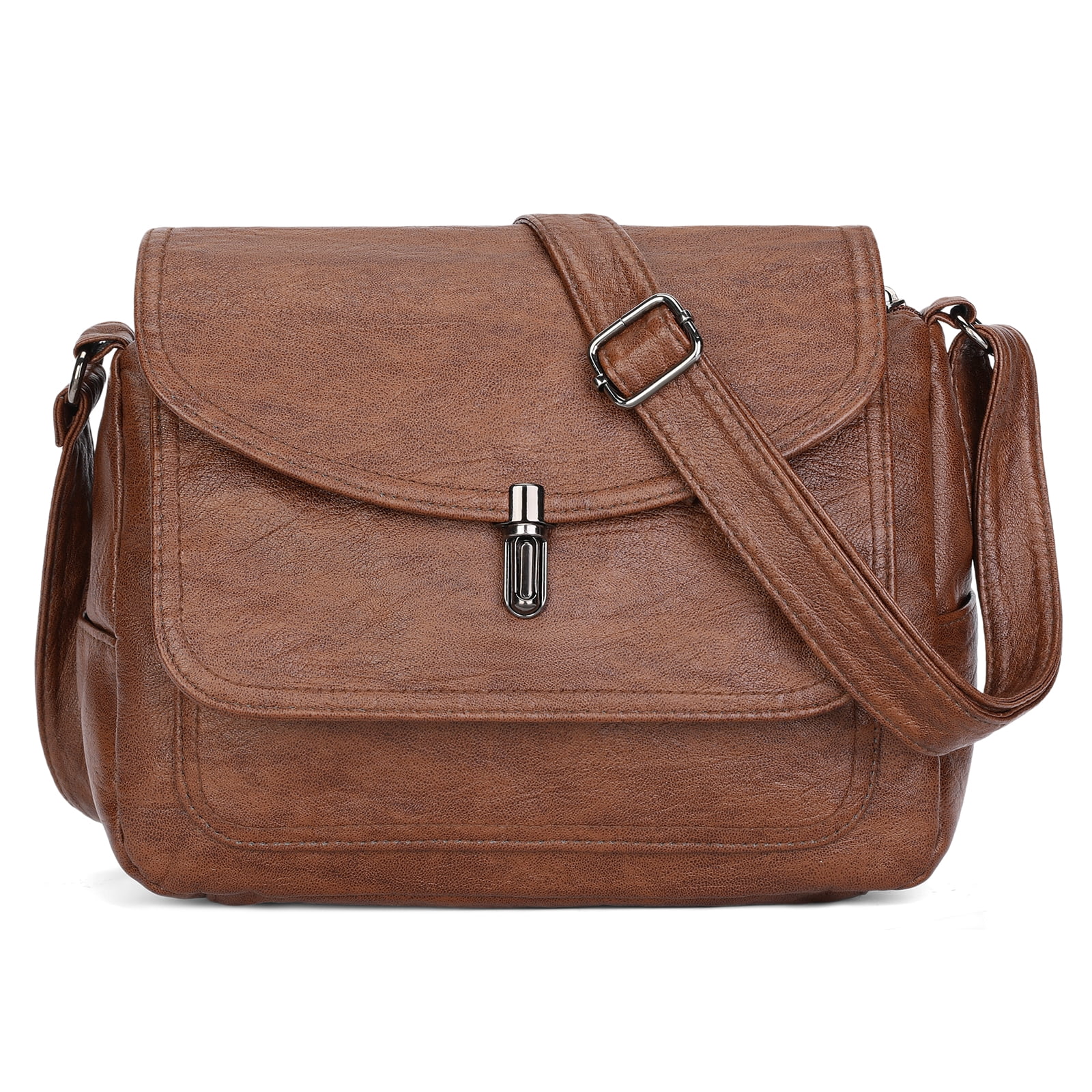SENDEFN Crossbody Purses for Women Trendy Soft Leather Medium Handbags and Multi Pocket Shoulder Bag