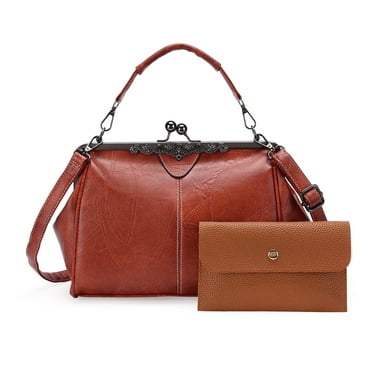 SENDEFN Crossbody bags for women trendy, Fashion Leather Shoulder Clip Bag,Ladies Classic Handbag Light Purse with Adjustable Strap