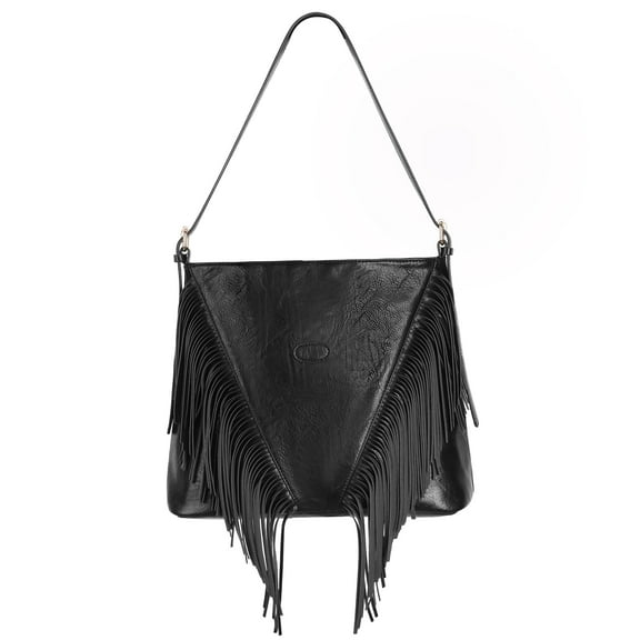 SENDEFN Fringe Hobo Bags for Women Vintage Leather Crossbody Bag Hippie Western Purses Tassel Shoulder Bag