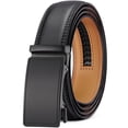 thumbnail image 1 of SENDEFN Leather Belt for Men Automatic Ratchet Buckle Slide Dress Casual Belts 1 3/8'' Wide, Adjustable Trim to Fit, 1 of 7