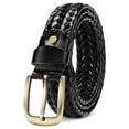 thumbnail image 1 of SENDEFN Leather Braided Belts for Men, 1 3/8" Casual Woven Leather Belt for Men Jeans Golf Dress Pants with Gift Box, 1 of 6