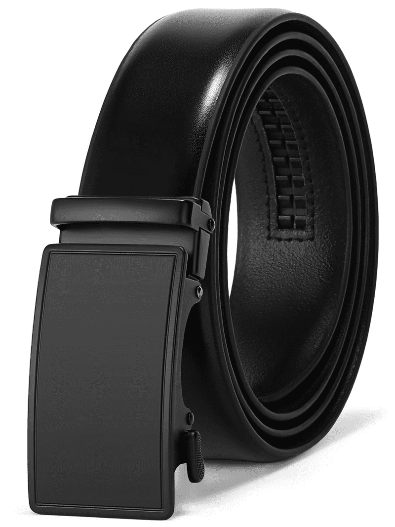 leather ratchet dress belt Sendefn Men's Belts Leather Ratchet Dress Belts for Men Adjustable waist Trim to Fit Casual Belts with Gift Box, Size: for waist 28-46, Black