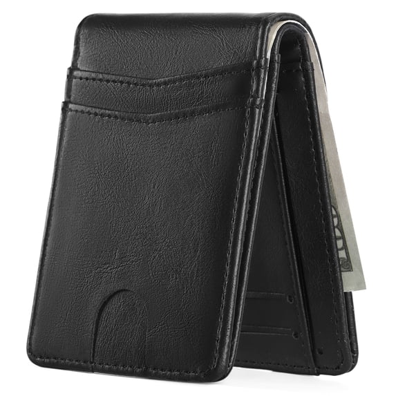 SENDEFN Slim Wallet for Men ID Window with RFID Blocking Front Pocket Minimalist Bifold Bussiness Card Holder Gift for Men