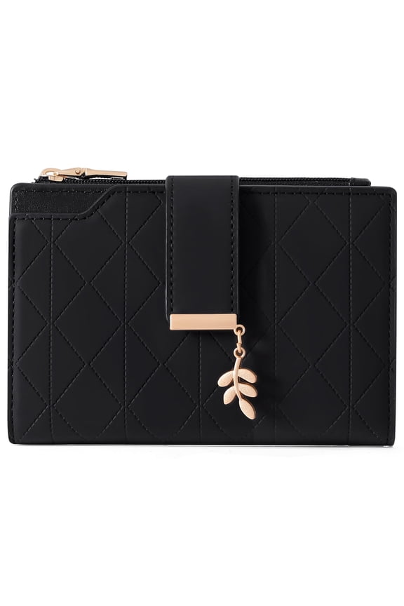 Small Wallets for Women RFID Blocking Leather Clutch Wallet Credit Card Holder Wallet with ID Window