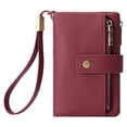 thumbnail image 1 of SENDEFN Small Womens Wallet Leather Bifold Card Holder RFID Blocking with Zipper Coin Pocket, 1 of 7