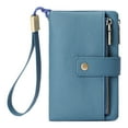 thumbnail image 1 of SENDEFN Small Womens Wallet Leather Bifold Card Holder RFID Blocking with Zipper Coin Pocket, 1 of 6