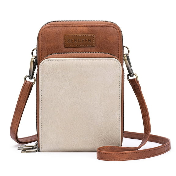 SENDEFN Vegan Leather Small Crossbody Bags for Women Cell Phone Bag Purses Shoulder Bag with Adjustable Strap