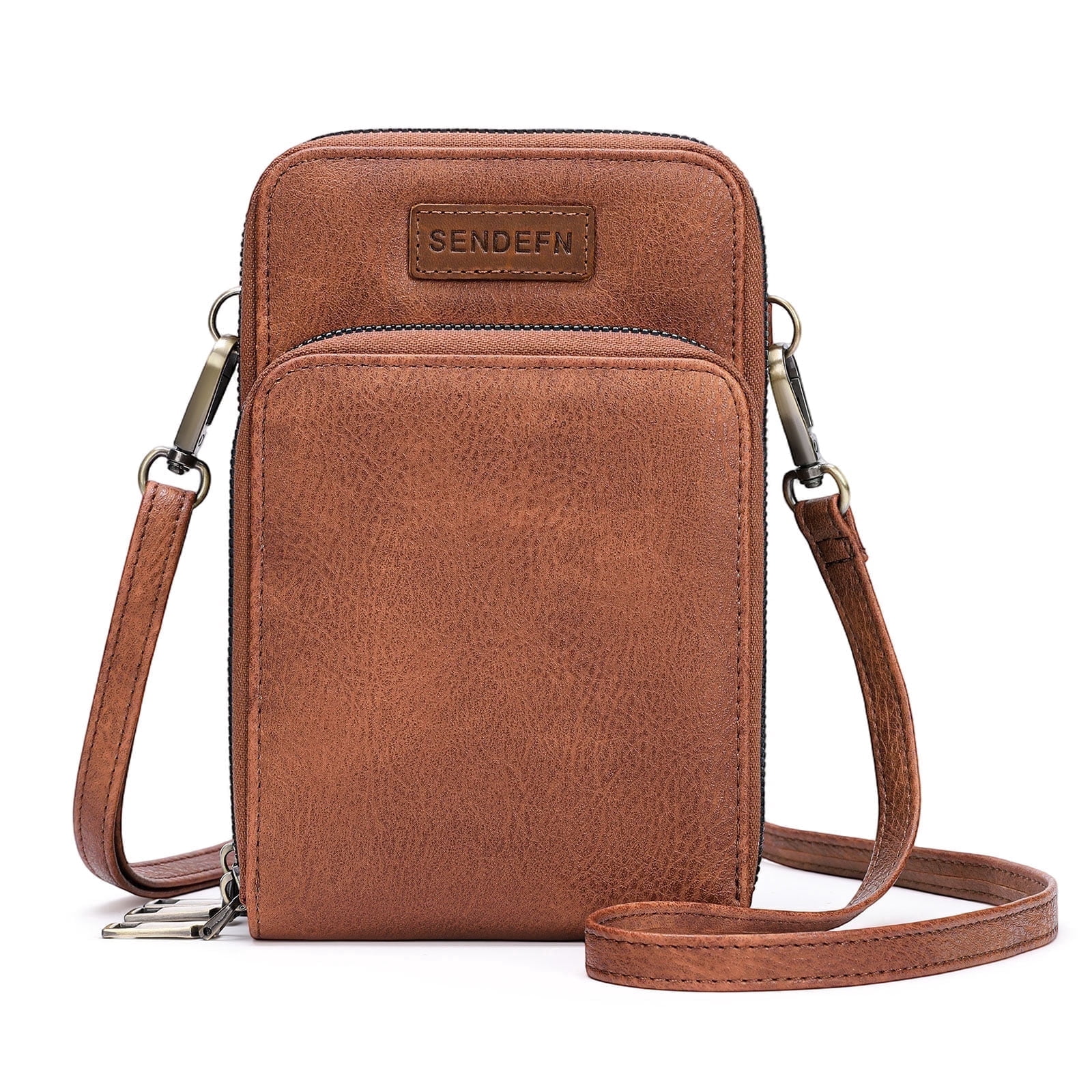 SENDEFN Vegan Leather Small Crossbody Bags for Women Cell Phone Bag Purses Shoulder Bag with Adjustable Strap