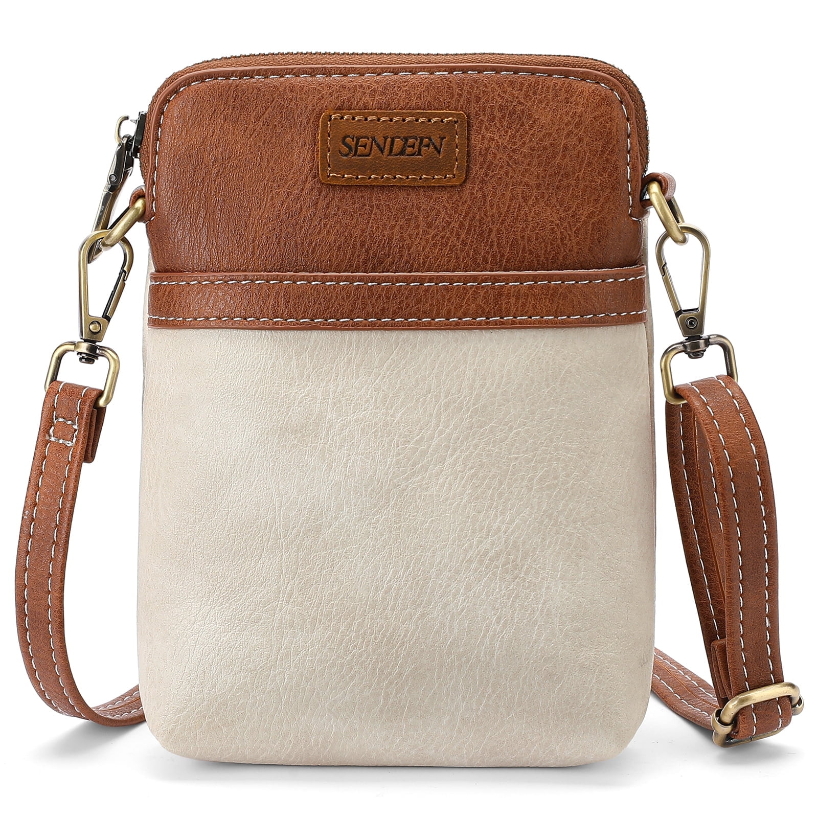 SENDEFN Vegan Leather Small Crossbody Bags for Women Designer Cell Phone Bag Purses Adjustable Strap