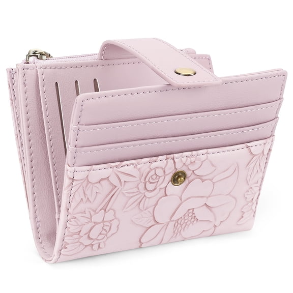 SENDEFN Wallet for Women RFID Blocking Leather Bifold Wallet Credit Card Holder for Women Ladies Small Wallet With Zipper Pocket