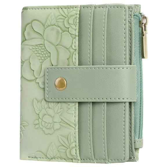 SENDEFN Wallet for Women RFID Blocking Leather Bifold Wallet Credit Card Holder for Women Ladies Small Wallet With Zipper Pocket