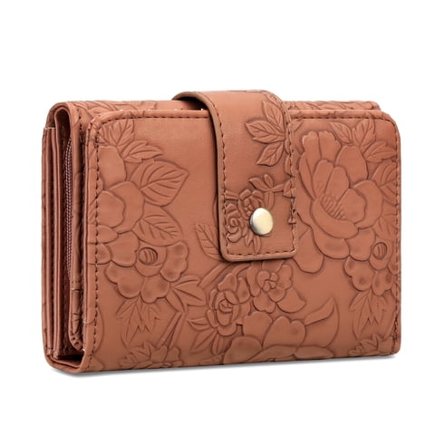 Wallets for Women Trifold Ladies Wallet Credit Card Holder Coin Pocket with ID Window