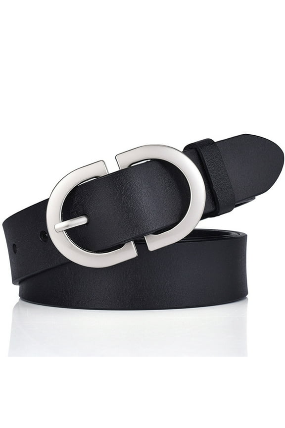 Women Leather Belts with Pin Buckle Waist Belt for Jeans Pants Dresses