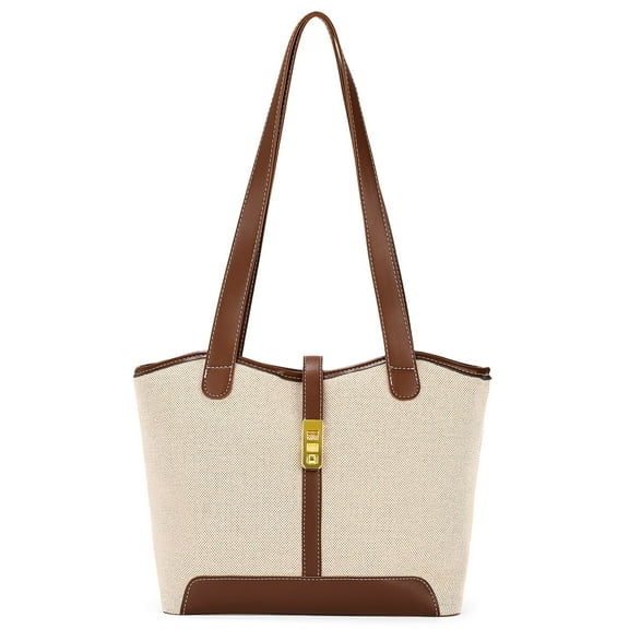 SENDEFN Women's Canvas Shoulder Bags Retro Casual Handbags Work Bag Tote Purses