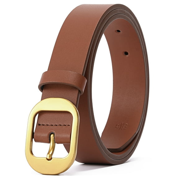 SENDEFN Women's Casual Leather Belts for Jeans Pants Ladies Belt Fashion Vintage Gold Pin Buckle
