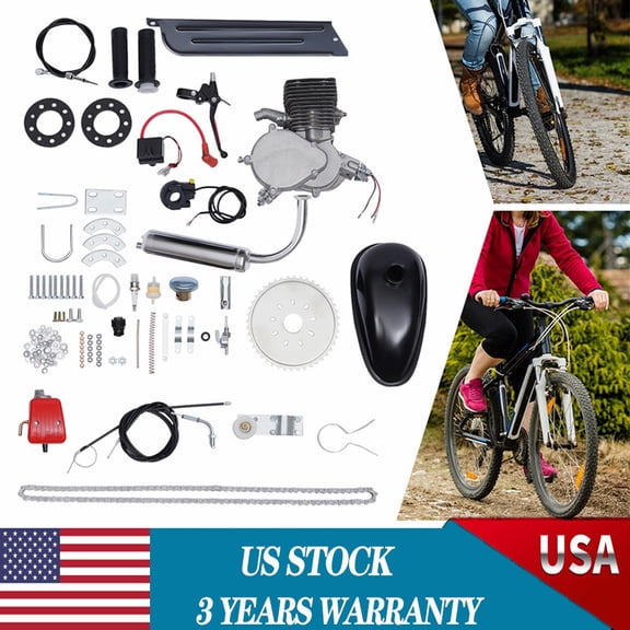 SENDERPICK 100CC 2-Stroke Bicycle Engine Kit,45km/h Max Speed, 2L Tank.Aluminum-Iron,Anti-Scratch.Fits 26/28" V-Frame Bikes,DIY Assembly