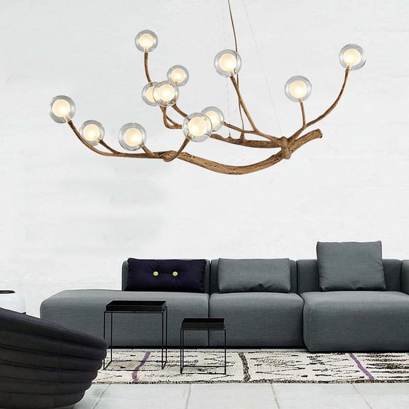 SENDERPICK 12 Lights Modern Tree Branch Chandelier LED Pendant Lamp Hanging Ceiling Light Fixture For Living Dinning Room