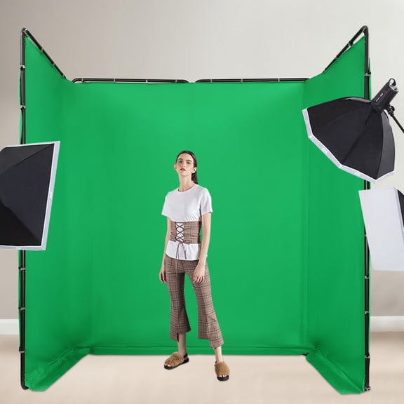 SENDERPICK 13.12 * 7.87FT Photography Background Support System Portable Large Chromakey White Screen Backdrop with Stand for Photo Studio Video Shooting Live Streaming Parties Keying Stage