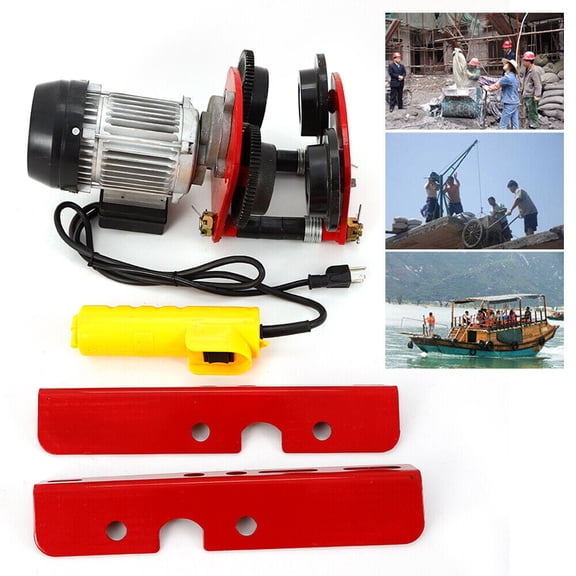 SENDERPICK 2200lbs Electric Wire Rope Hoist Trolley Overhead Motor Winch Hoist Garage Crane