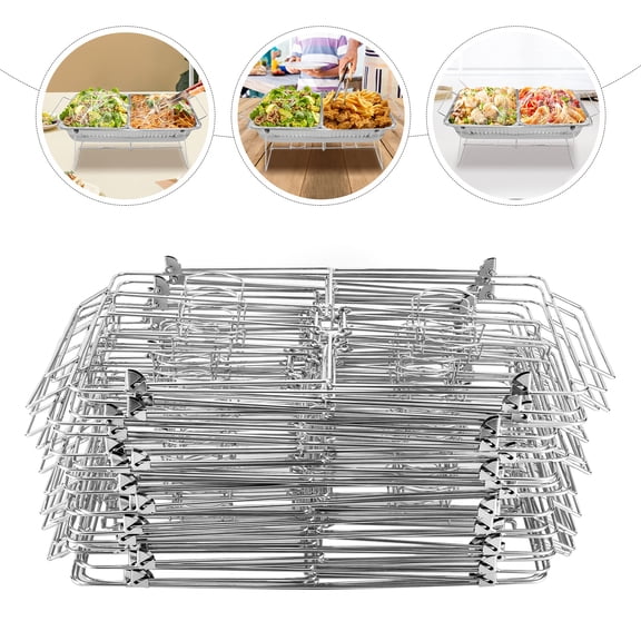 SENDERPICK 24 PCs Chafing Wire Rack Buffet Stand Full Size Chafing Food Warmer Dish Stand